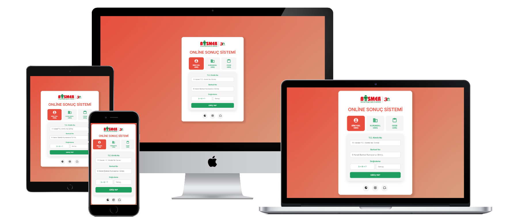 Bismer web sitesi mockup görseli